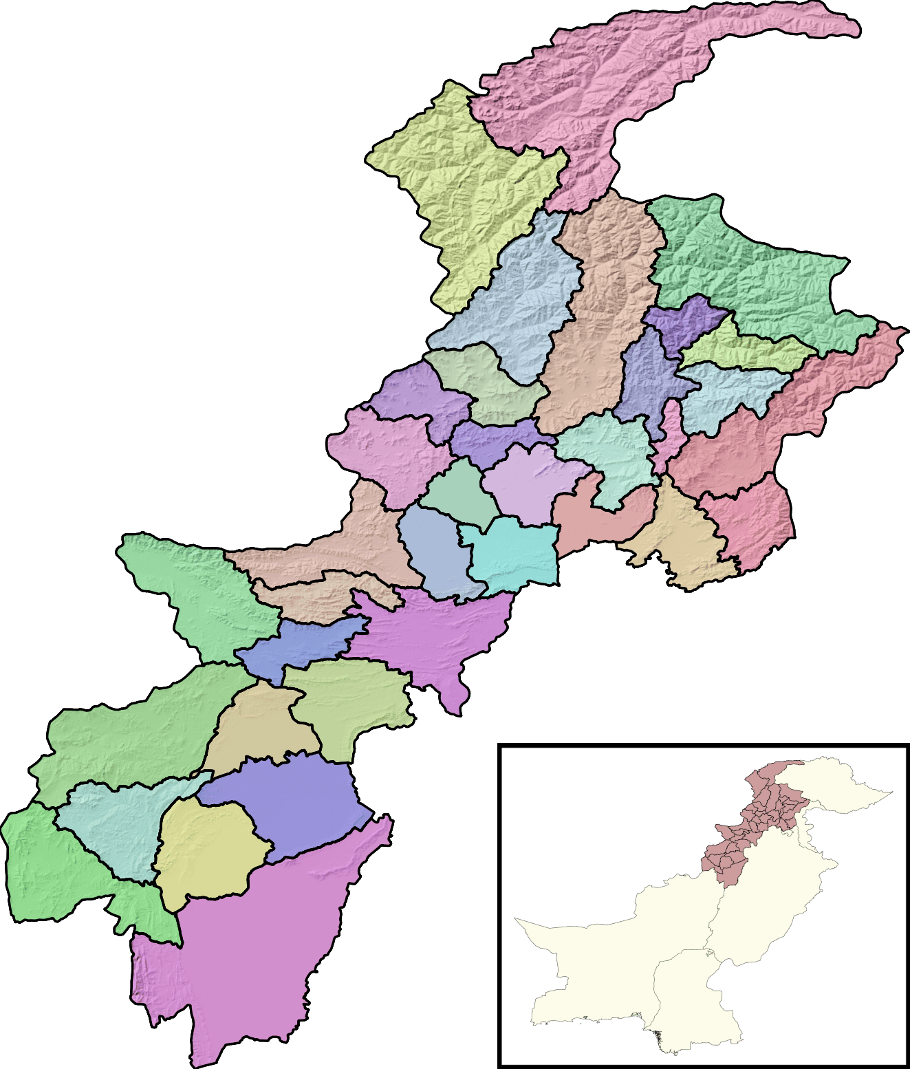 KPK Districts Political Locator